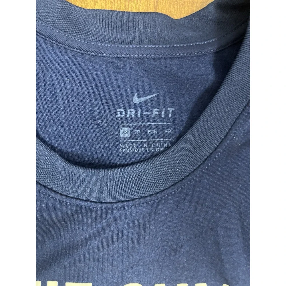 Nike Dri Fit Women's Blue Tank Top Sleeveless The Gym Is My Happy Place Size XS